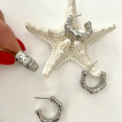 Argolas prateadas #18*