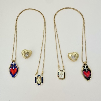 Colares Escapulário com missangas japonesas #58