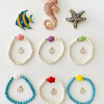 Pulseiras tartarugas, com pedras naturais #127