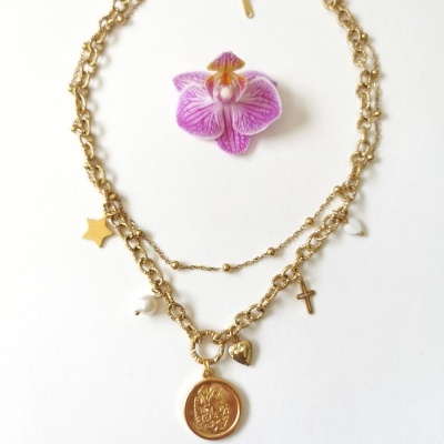 Colar duplo Arcanjo S. Miguel