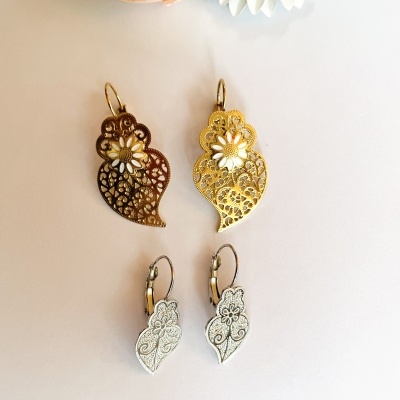 Brincos corações Viana -  #7