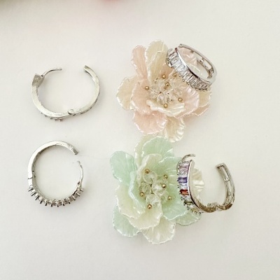 Argolas  prateadas #26*