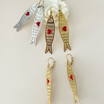 Brincos Sardinha em filigrana