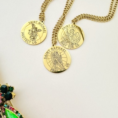 Escapulário Missangas e Arcanjos 🤍⭐️ #44