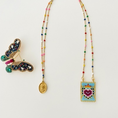 Escapulário Missangas e Arcanjo #43