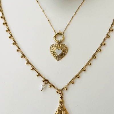 Colar Nossa Senhora Aparecida Viana ou colar coração