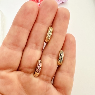 Argolas zircónias coloridas* mod#2