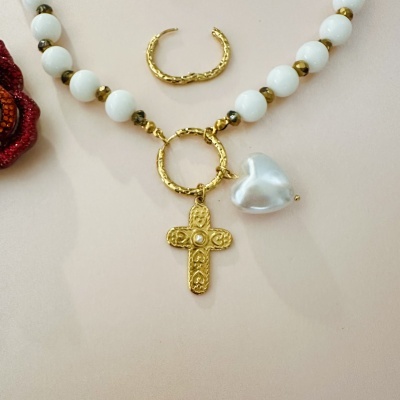 NOVIDADE: Colar + argolas (brincos) - mod#2