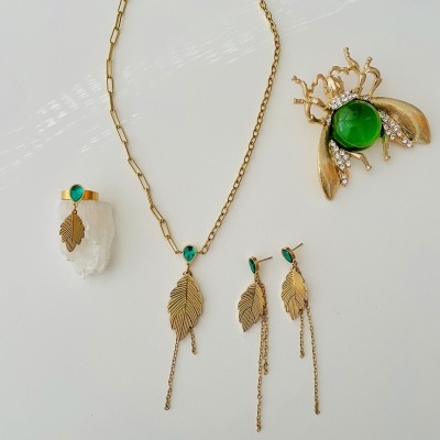 Colar, brincos ou anel