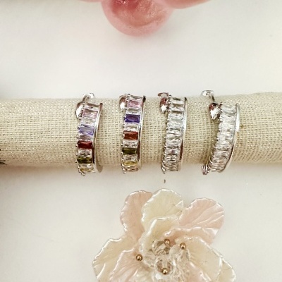 Argolas  prateadas #26*