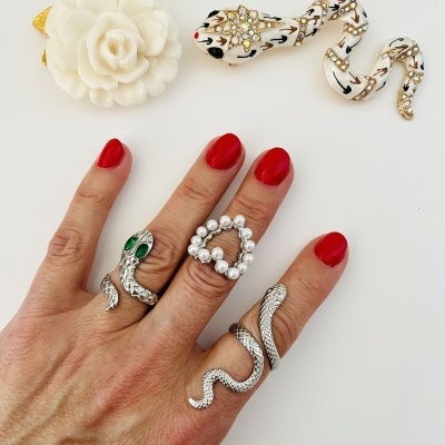 Anéis em aço ajustáveis - prateados #265