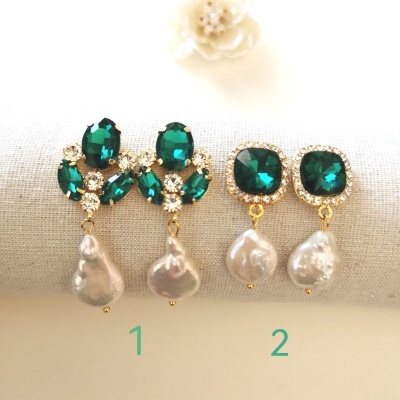 Brincos pérolas barrocas