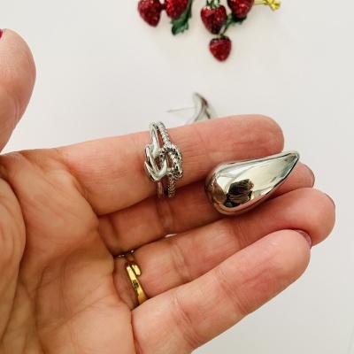 Argolas  prateadas #93