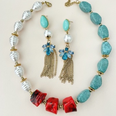 Coral e azul 🩵❤️