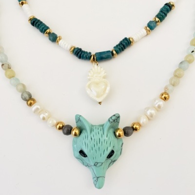 Colar lobo ou coração