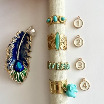 Anéis em aço ajustáveis - dourados #201