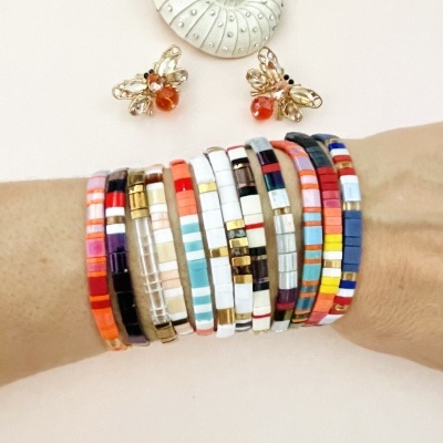 Pulseiras elásticas coloridas #110