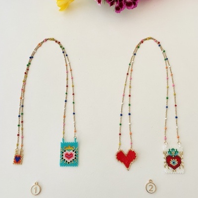 Colares Escapulário com missangas japonesas #33