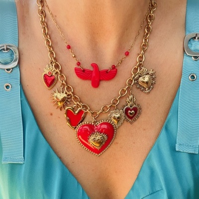 Colares coração ou colar fénix