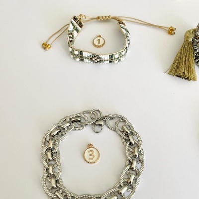Pulseiras prateadas #123