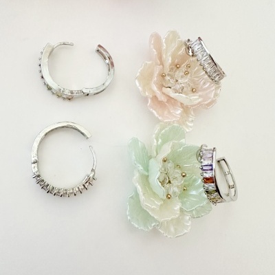 Argolas  prateadas #26*