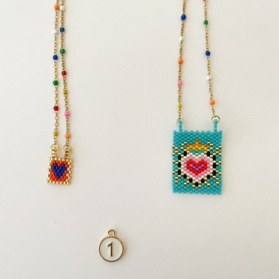 Colares Escapulário com missangas japonesas #33