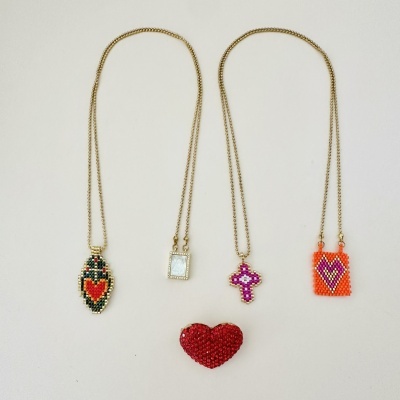 Colares Escapulário com missangas japonesas #61