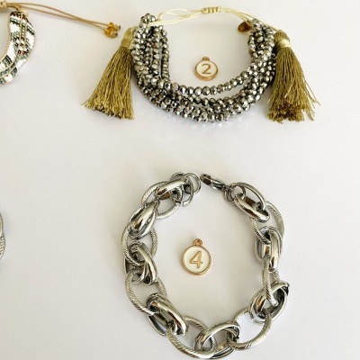 Pulseiras prateadas #123