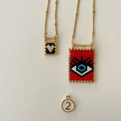 Colares Escapulário com missangas japonesas