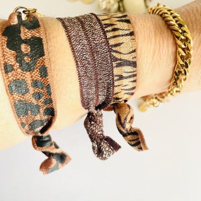 Pulseiras elásticas e pulseira pantera 🐆