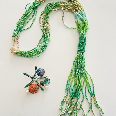 Colar comprido  missangas