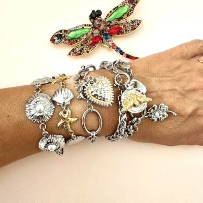 Pulseiras prateadas #122