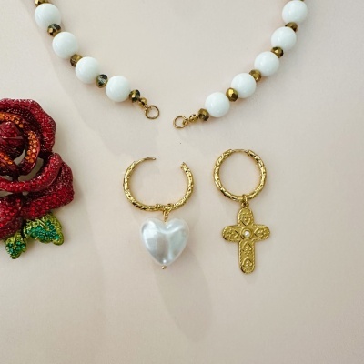 NOVIDADE: Colar + argolas (brincos) - mod#2