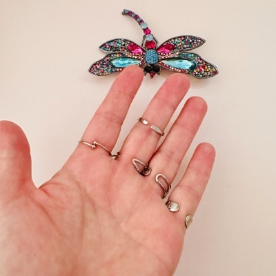 Anéis em aço ajustáveis - prateados #288