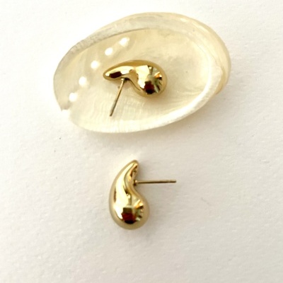 Argolas gotas douradas #96