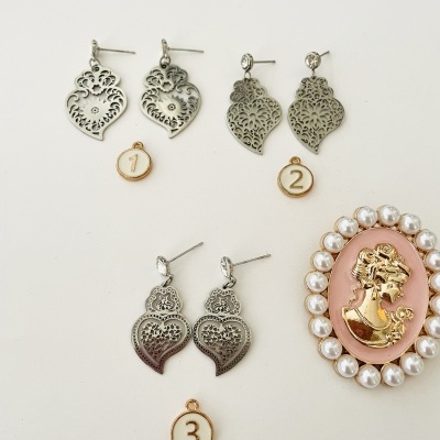 Brincos Corações de Viana - mod #2