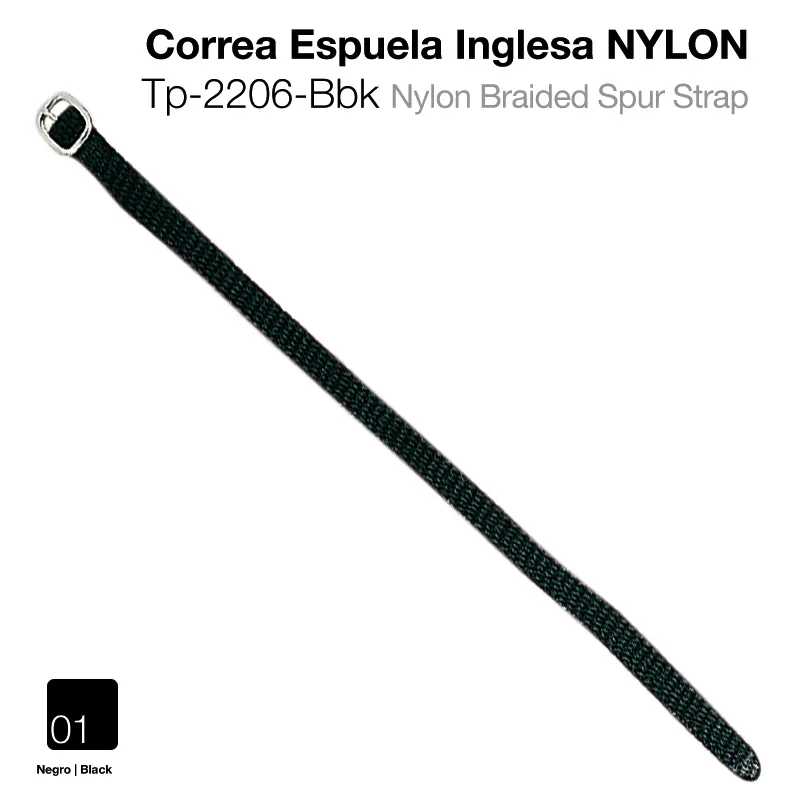 CORREIA ESPORA INGLESA NYLON TP-2206-BBK
