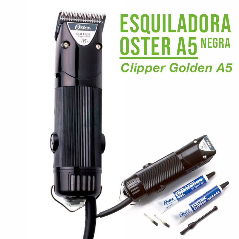 MÁQUINA DE TOSQUIAR P/CAVALOS OSTER A5 GOLDEN PRETO