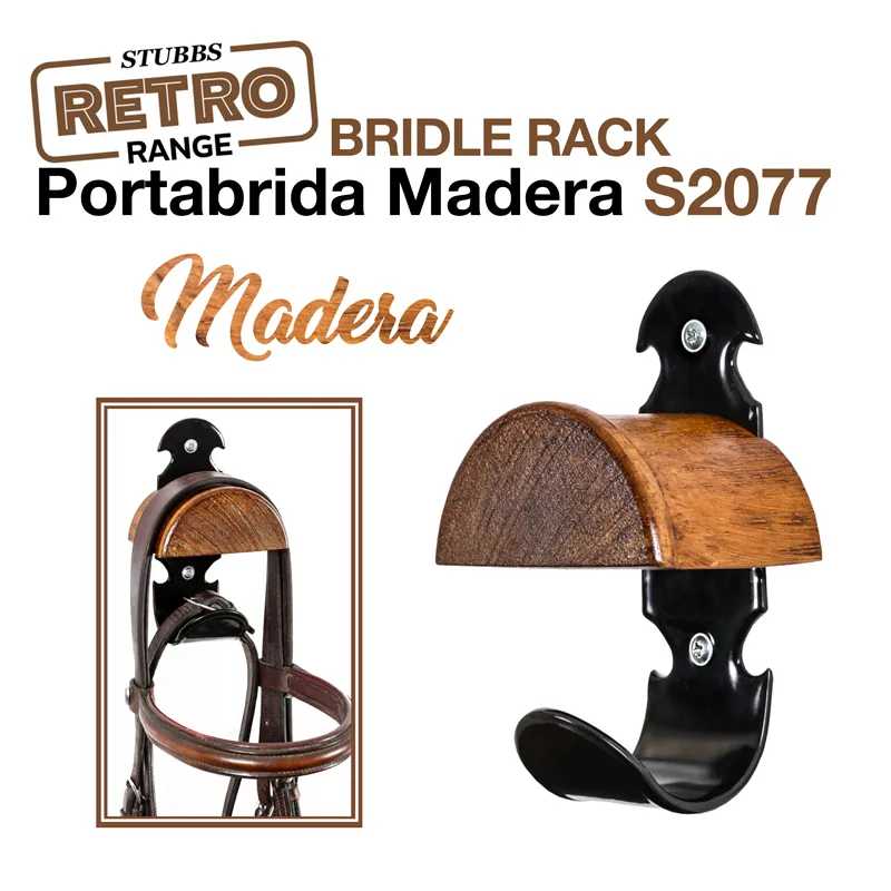 PORTA CABEÇADAS MADEIRA STUBBS RETRO BRIDLE RACK S2077