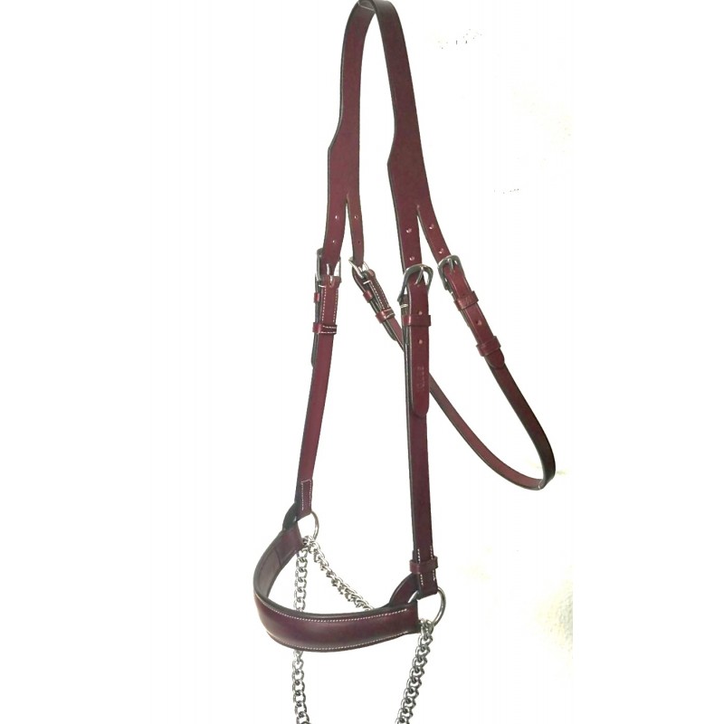 Cabeçada de apresentação em couro extra