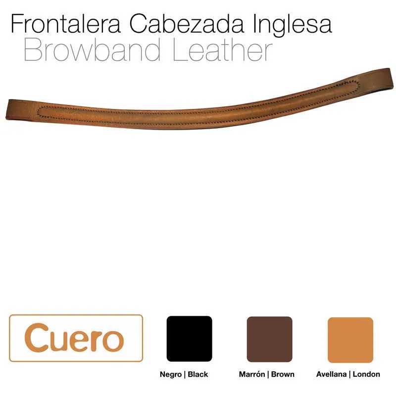 TESTEIRA CABEÇADA EM COURO INGLESA