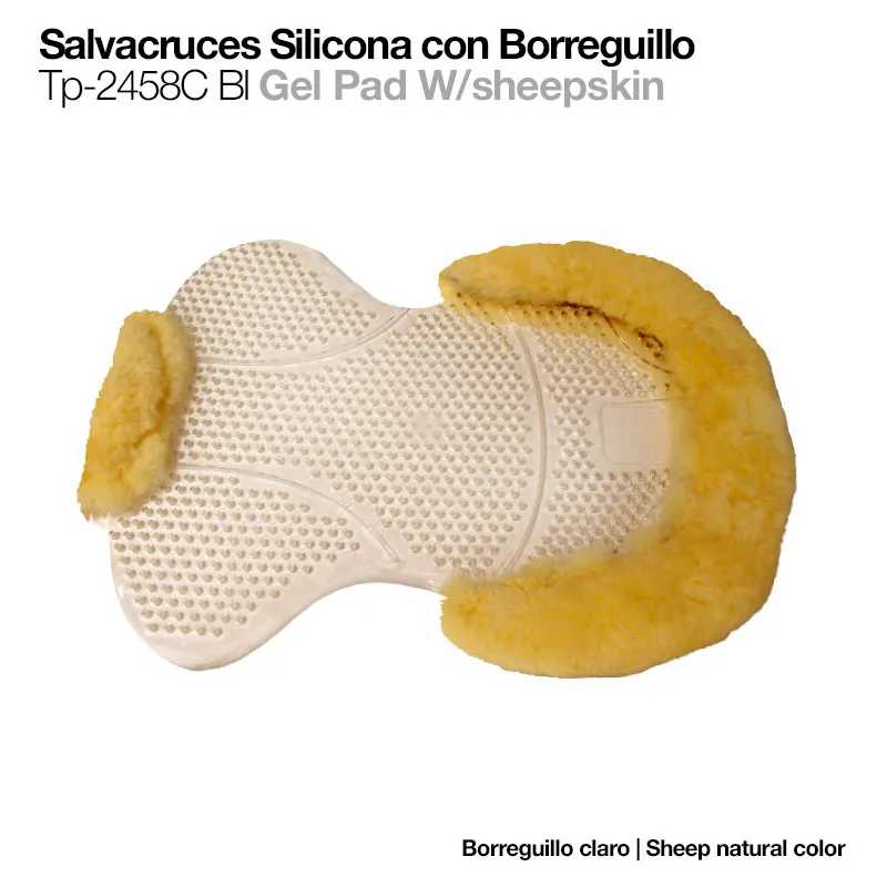 Salvacruces de silicone com almofadas de carneiro natural claro