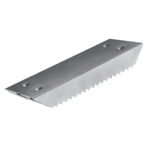 Lâmina metálica serrilhada com rebites