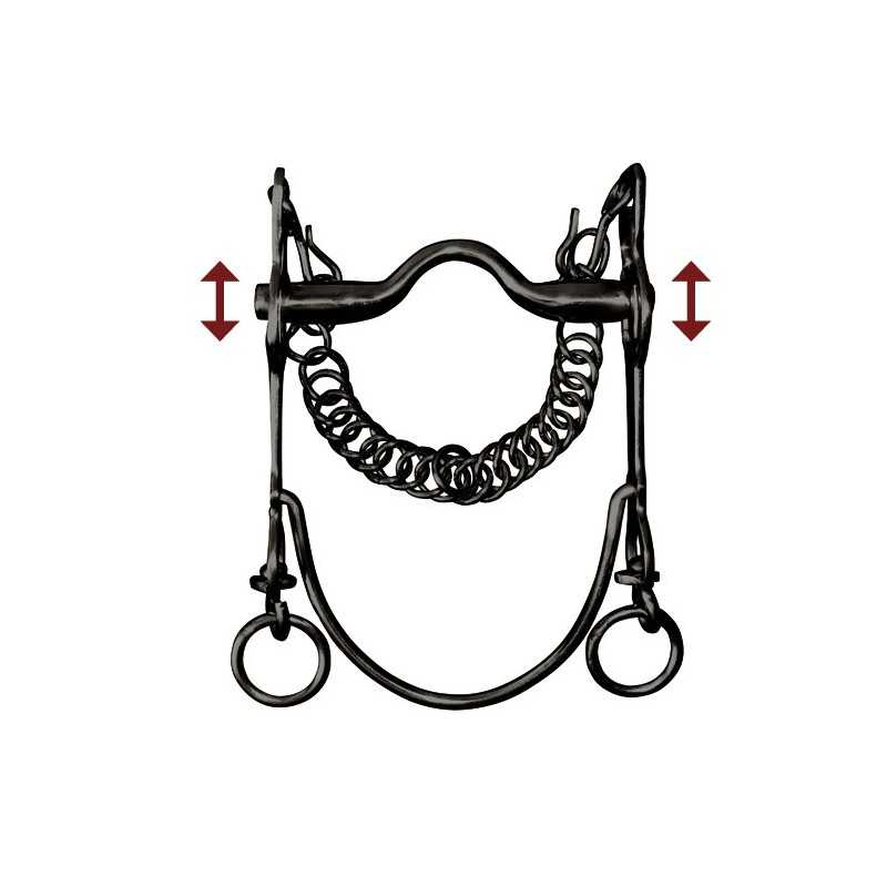 FREIO espanhol EMBOCADURA MÓVEL BARRA CURVA