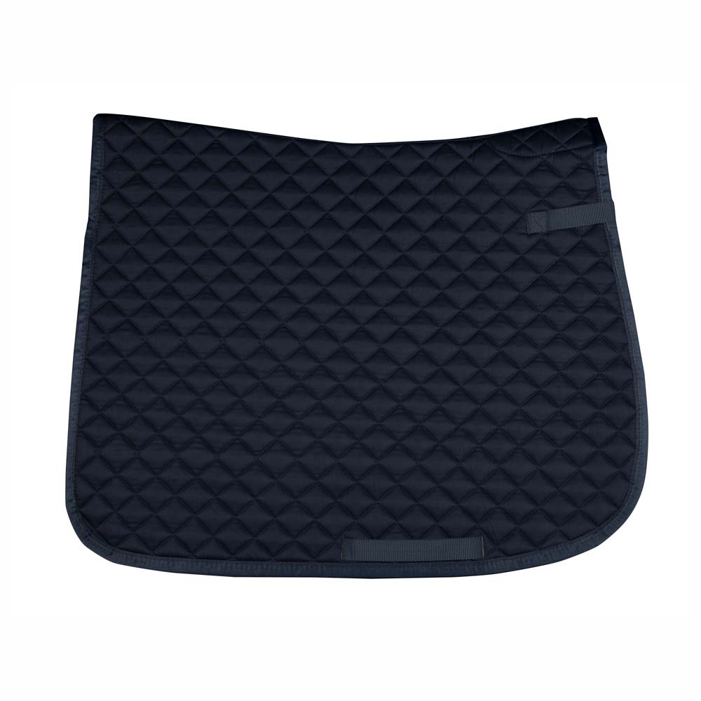 Tapete de sela para cavalo acolchoado em preto com fechos de velcro