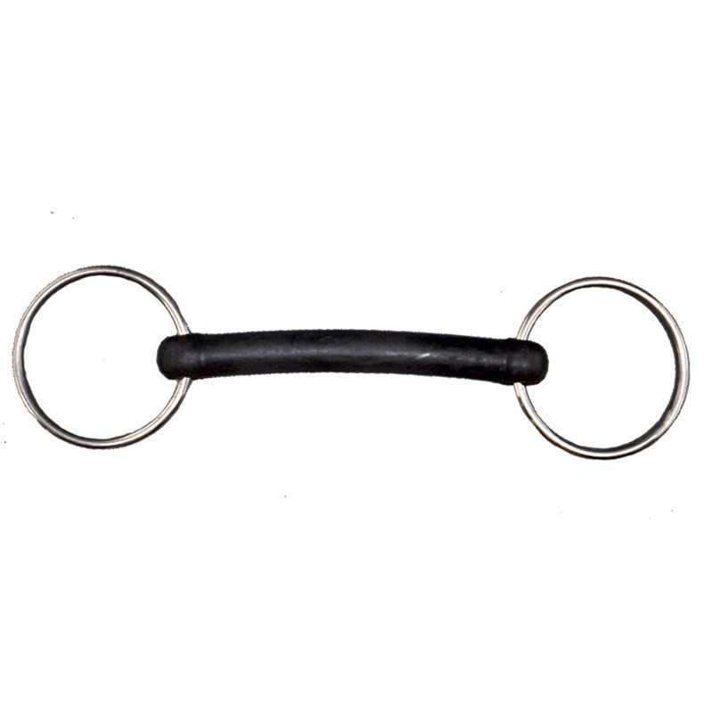 BRIDÃO RETO RIGIDO CON BORRACHA, INOX