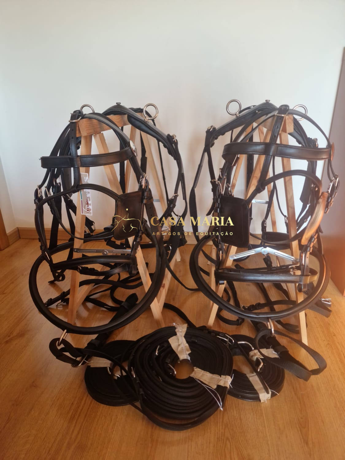 ARREIOS DE ENGATAR PARELHA COURO/NYLON