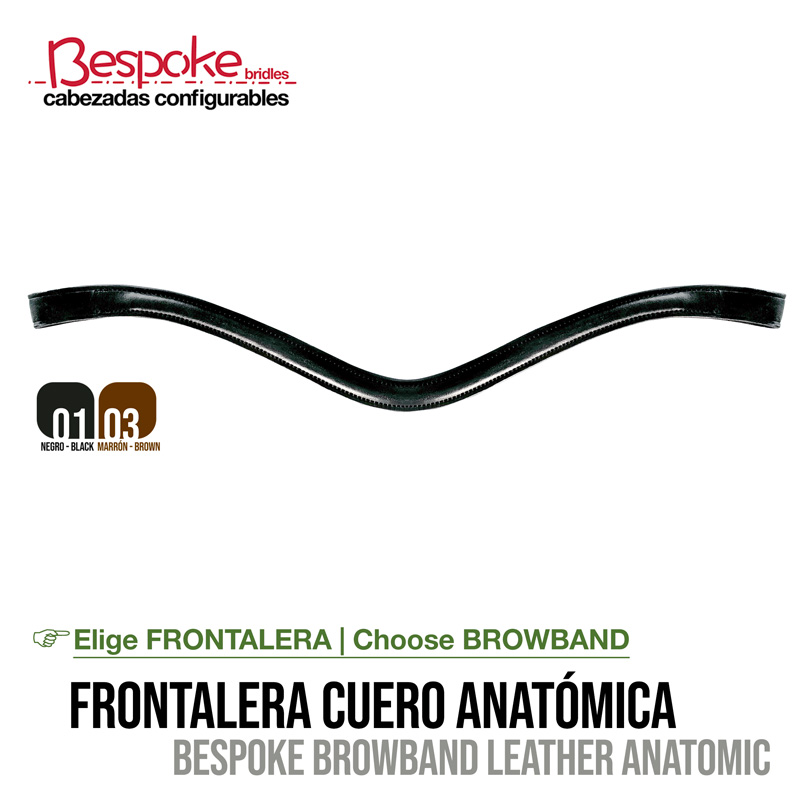 TESTEIRA EM COURO ANATÓMICA PARA CABEÇADA CONFIGURÁVEL