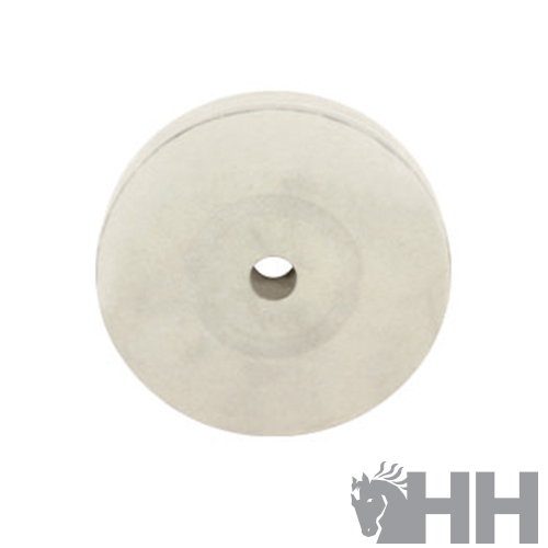 Roda de esmeril abrasiva branca com furo central