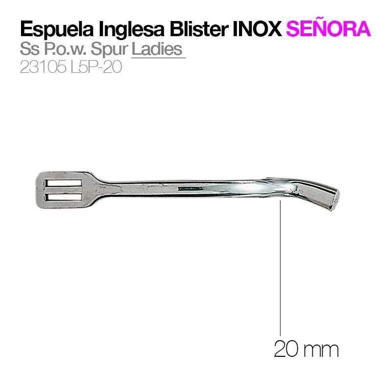 ESPORA INGLESA BLISTER INOX SENHORA 23105 L5P-20